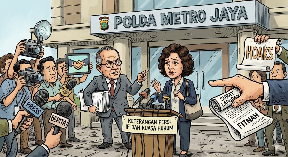 Ilustrasi: Pelapor Kasus Dugaan Nikah Siri Tokoh Politik Banten berinisial IF saat mendatangi Polda Metro Jaya untuk melayangkan laporan Balik - (Foto: Ilustrasi)
