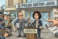 Ilustrasi: Pelapor Kasus Dugaan Nikah Siri Tokoh Politik Banten berinisial IF saat mendatangi Polda Metro Jaya untuk melayangkan laporan Balik - (Foto: Ilustrasi)