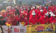 Ratusan Warga Karaton Pandeglang Antusias Ikuti Jalan Santai HUT RI ke-81